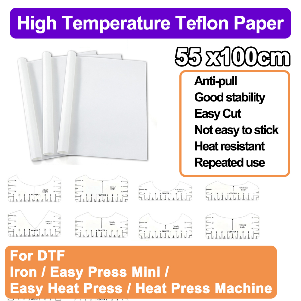 Commercial Printing Press - テフロニング-耐熱紙,dtfヒートプレス機,昇華転写,引張防止,安定形状,接着防止