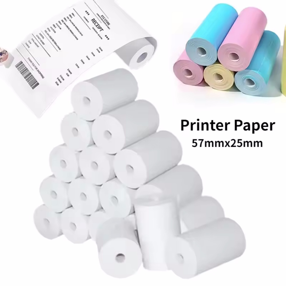 Heat Transfer Vinyl Roll - 感熱紙ミニ印刷自己粘着ラベルステッカーミニプリンタポーズマシン子供カメラステッカー 57 ミリメートル幅ロール