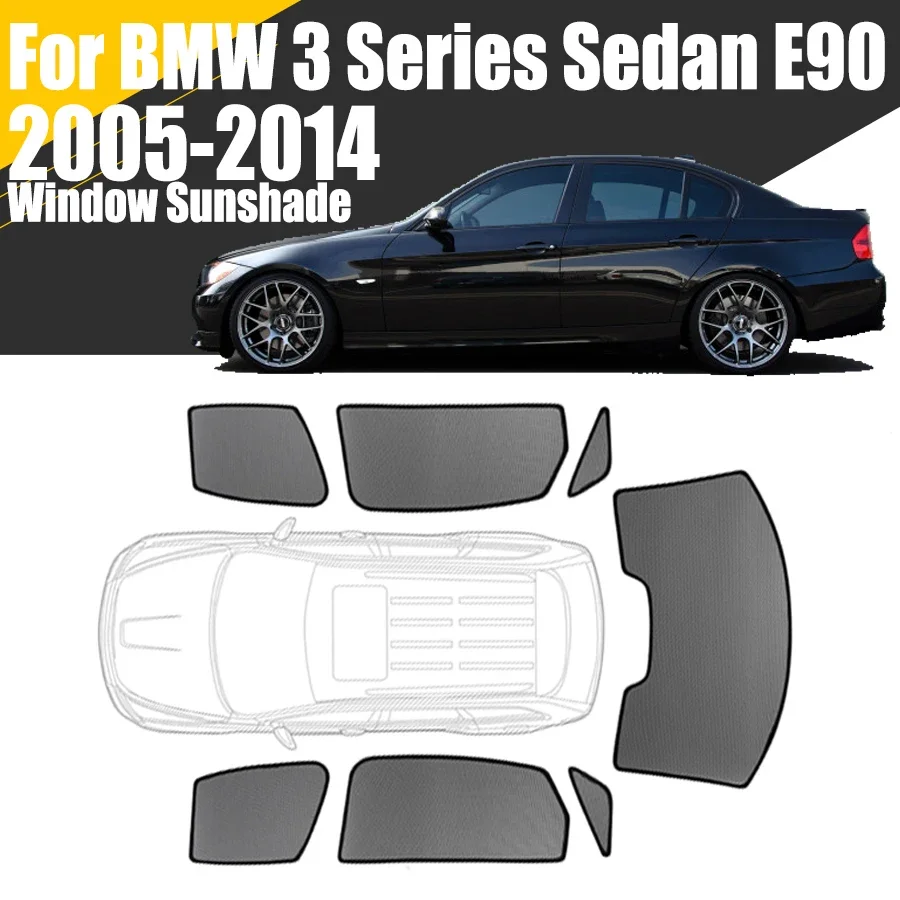 Screen Printing Frame Mesh - カスタマイズされた磁気車の窓,カーテンメッシュ,フロントガラス,bmw 3シリーズ用フレーム,セダン,e90,2005-2014