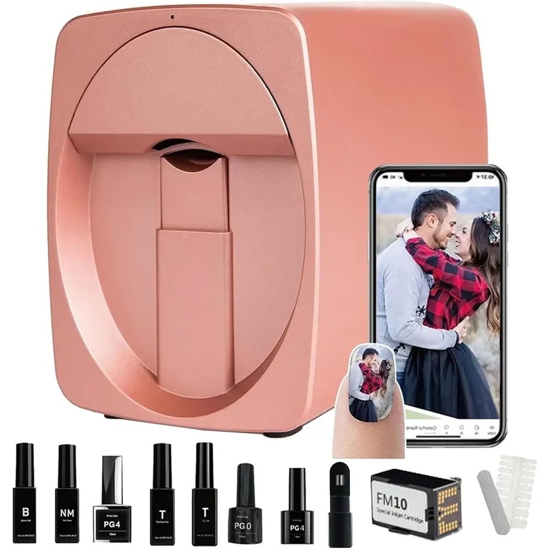 Commercial Digital Printing Machine - O2nailsネイルプリンターマシンキット-3Dネイルアートデジタルモバイルプリンター（サロン・家庭用）、WiFi/DIYデザイン、30秒高速印刷＆硬化