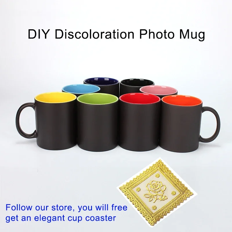 Diyフォトブラックマグマジック変色マグカップ、カスタムあな - Sublimation Mug Blank のレビューと価格