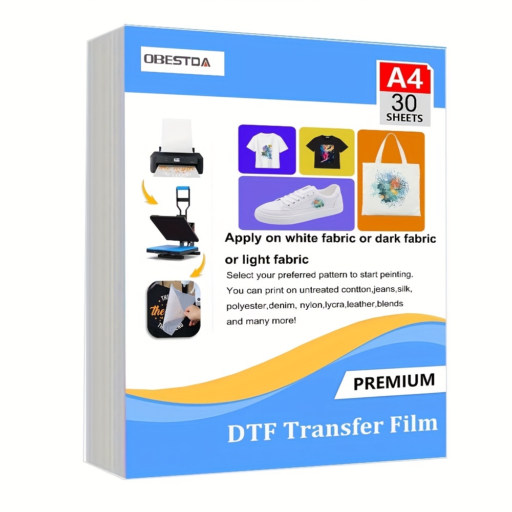 A4 30 個 DTF 転写フィルム PET 熱転写紙マット - Heat Transfer Vinyl Roll のレビューと価格