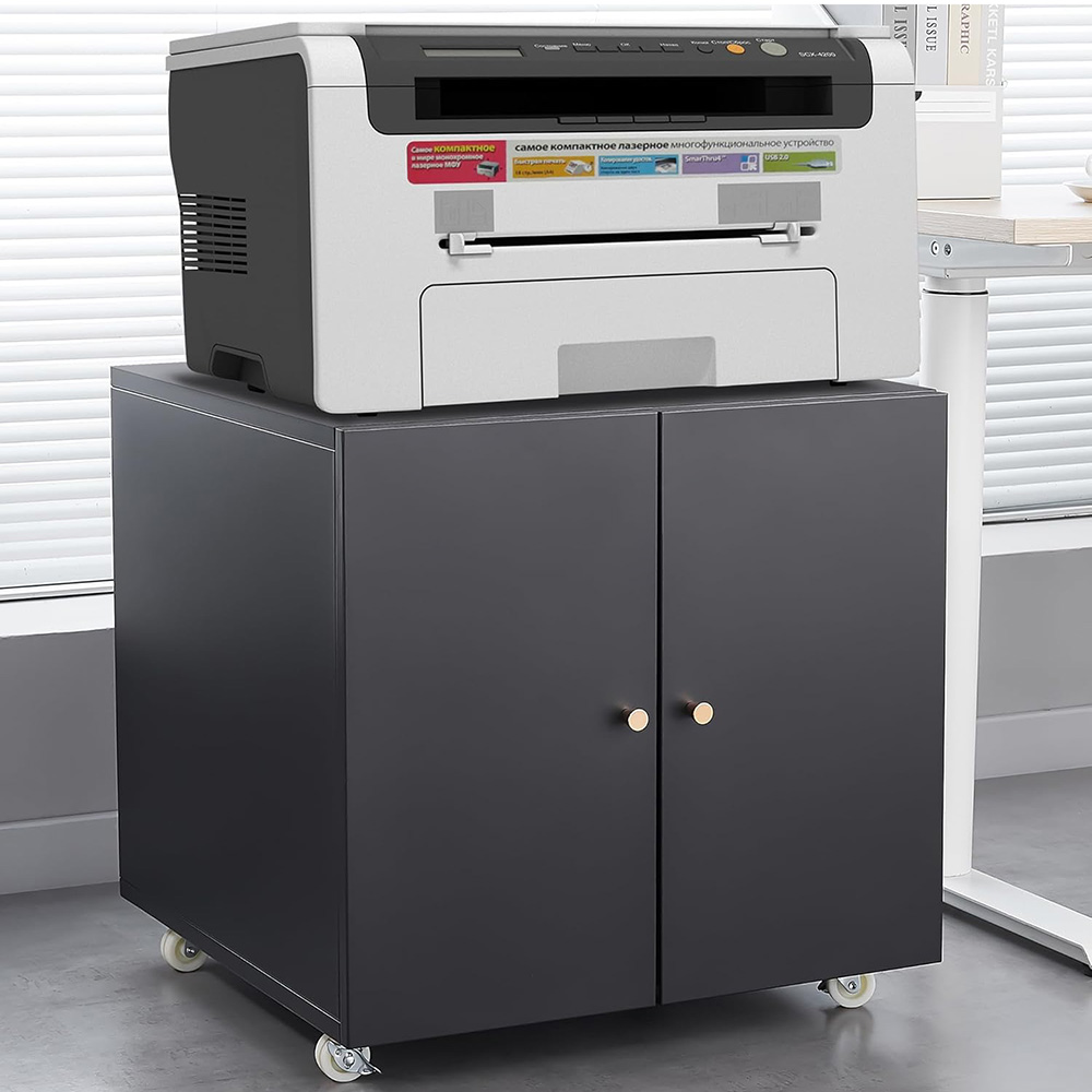 ファイル収納付きメタルプリンタースタンド、ダブルドアと調節可 - Commercial Printing Press のレビューと価格